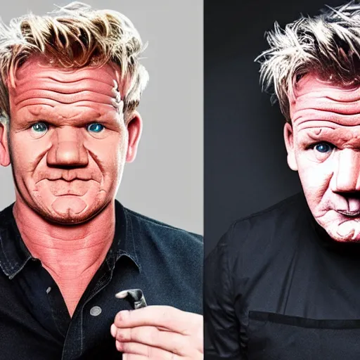 Prompt: Gordon Ramsay as a cyborg