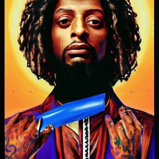 Prompt: handsome 2 1 savage as jesus in the movie psychedelic space jesus saves the space time continuum, movie poster but better concept art trending on tiktok