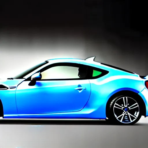 Prompt: “ side profile view pixel art of a 2 0 1 6 scion fr - s in oceanic blue, show the full car, solid white background ”