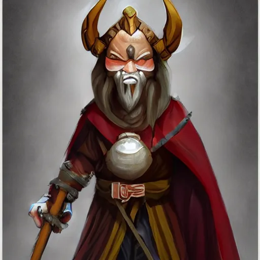 Image similar to portrait of a draconid character in simple robes, carrying a war hammer, trending on art station, character concept art