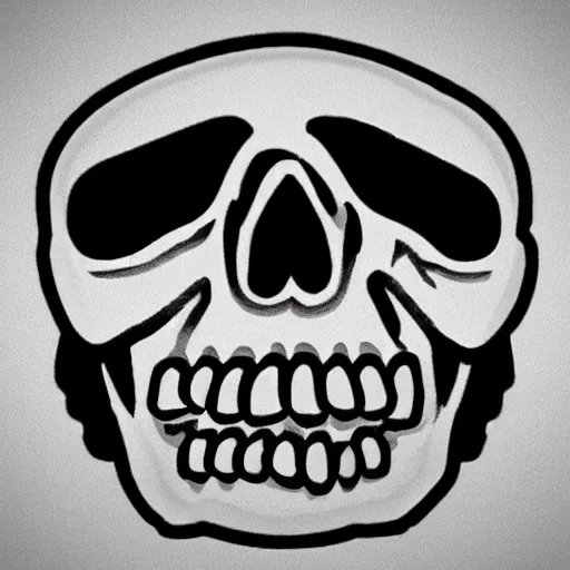 Prompt: hyper realistic skull icon