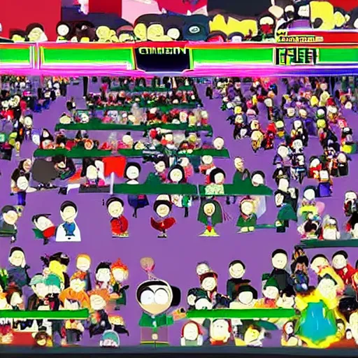 Image similar to Attractive and enjoyable south park characters tekken battle KO esports brutal tekken fight arcade battle in game graphics. Really intricate and lifelike.