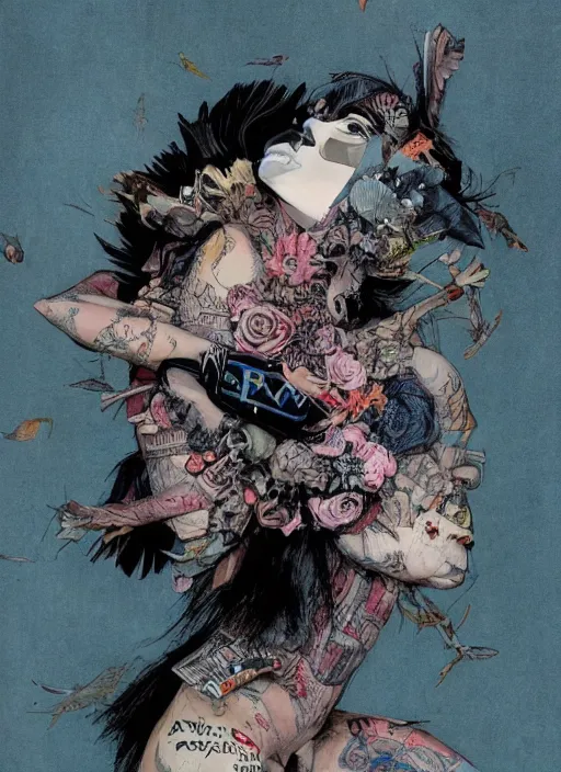 Image similar to a punk rock woman by james jean, brian despain, will murai, linn olofsdotter, sam weber, jinyoung shin, joy ang, andrey gordeev, mark verhaagen, paul davey, craig mullins, shane prigmore, ryohei hase, andrew wyeth, szukalski