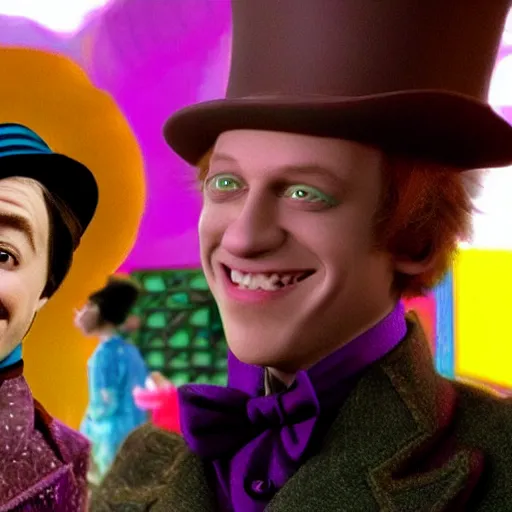 Image similar to Pete Davidson as Willy Wonka 4K quality super realistic