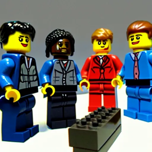 Image similar to the cast of the office as lego figurines