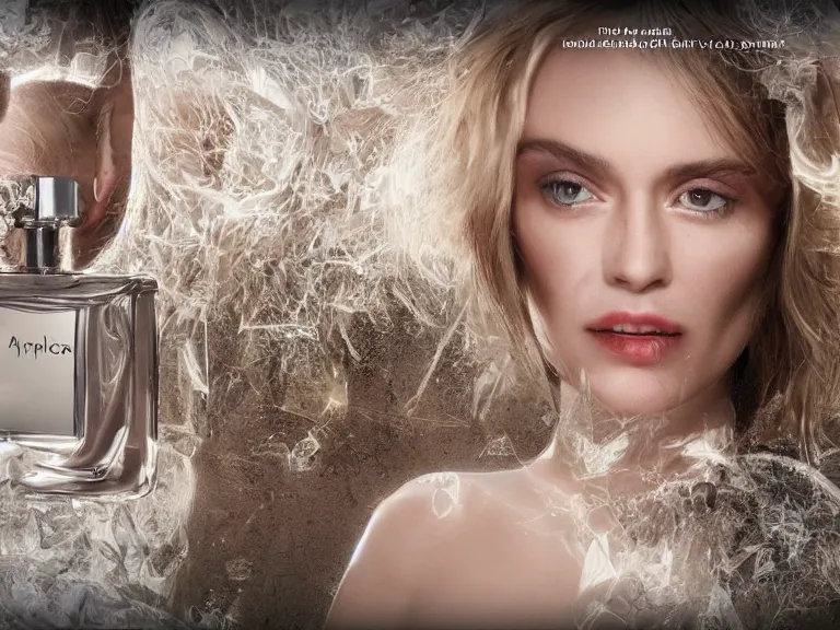 Prompt: Perfume made by apple enterprise, iperfume, ultra detail, cinematic advertisement, unreal rendered