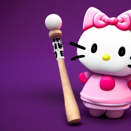 ArtStation - Baseball Bat Hello Kitty