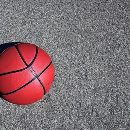 Image similar to a partially deflated basketball