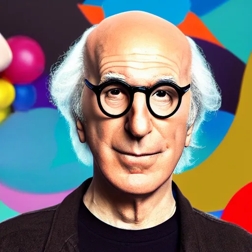 Prompt: larry david as a muppet. highly detailed felt. hyper real photo. 4 k.