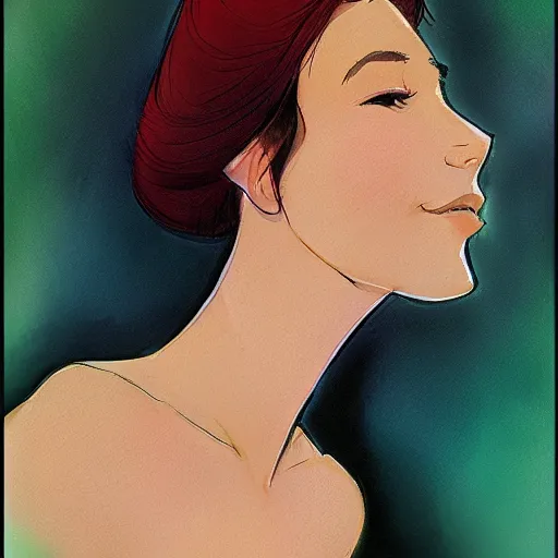 Image similar to portrait of a beautiful woman by glen keane