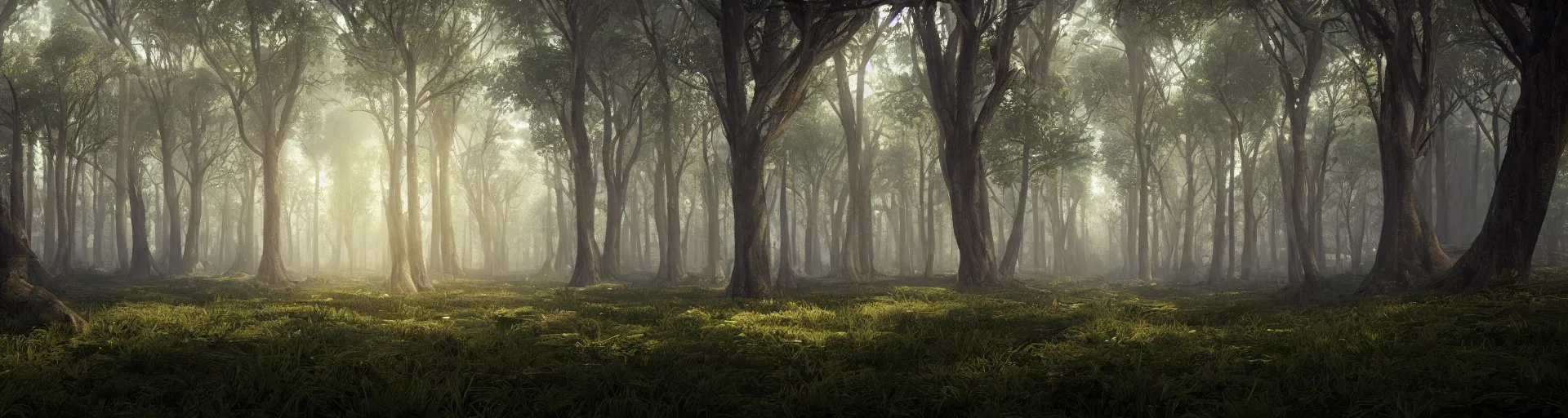 Prompt: beautiful render of a forest, unreal engine, trees in a row, png, on white background, by greg rutkowski, cgsociety