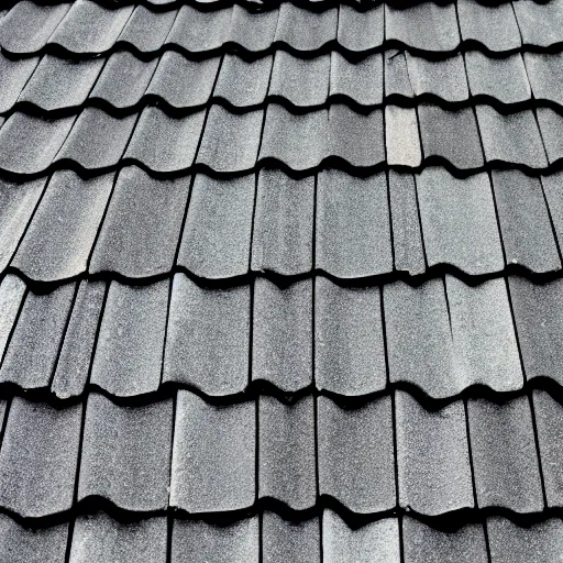 Prompt: a topdown texture of an old tile roof