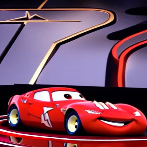 Image similar to photo of lightning mcqueen on stage at the academy awards