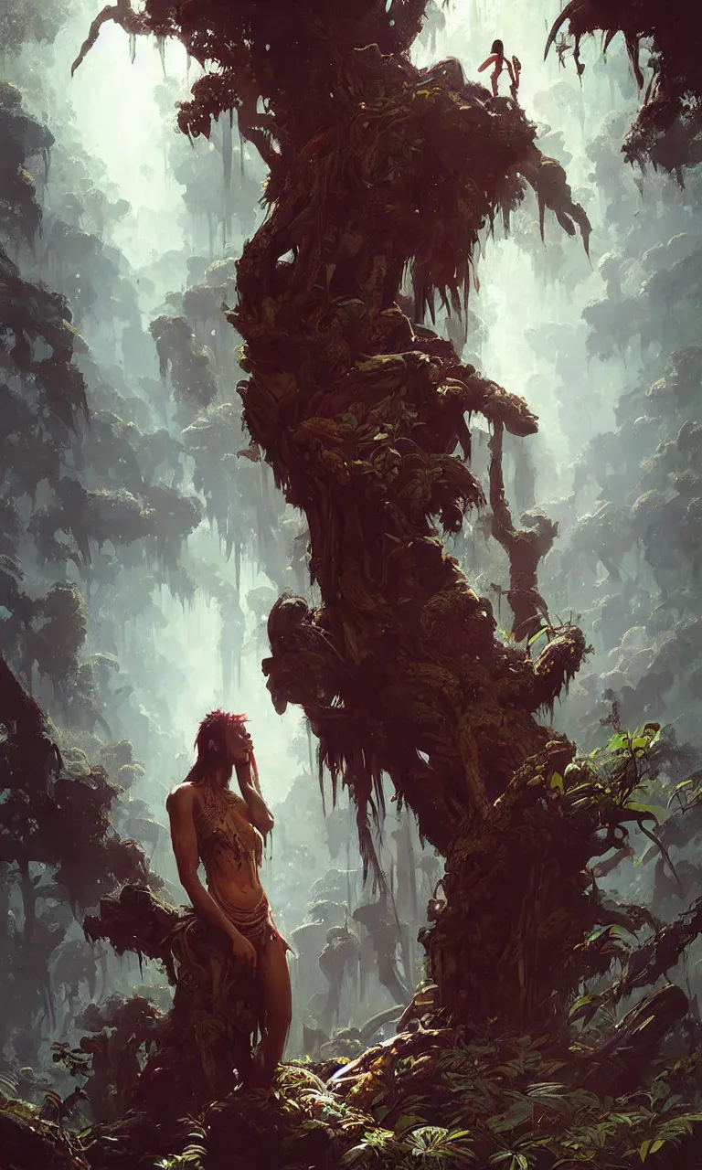 Image similar to The Ayahuasca Spirit, by Greg Rutkowski