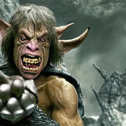 Image similar to Mick Jagger as an orc in Lord of The Rings 2001