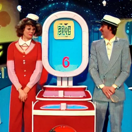 Image similar to ! dream photo screenshot from british 1 9 8 0 s game show, the sealion of fortune