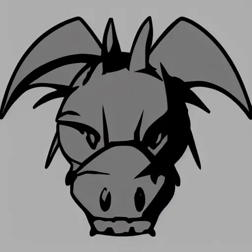 Image similar to 2d simplified triceratops head cute, popular on artstation, popular on deviantart, popular on pinterest