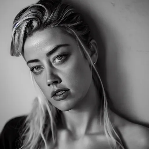 Image similar to amber heard dying inside a prison cell, ultra realistic, canon 3 5 mm portrait photography, 8 k