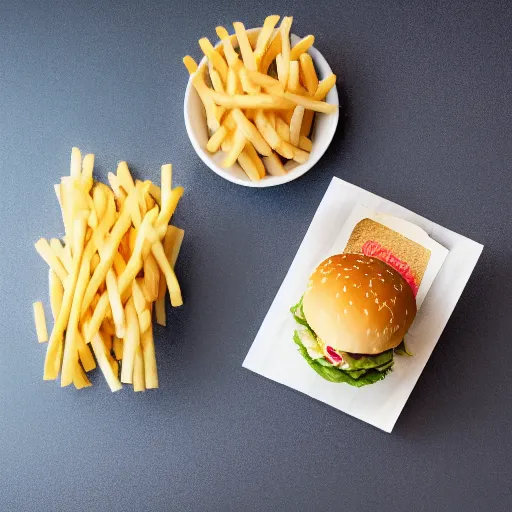 Image similar to professional photo of a Big Mac and large fries