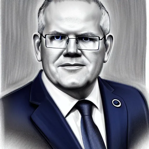 Image similar to portrait of Prime Minister Scott Morrison Portrait, 4K