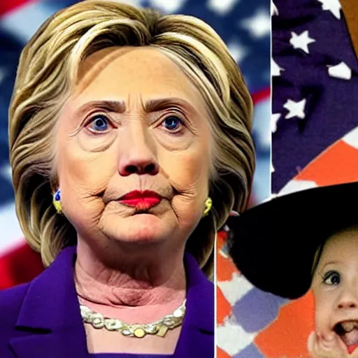 Image similar to hillary clinton is a witch who drinks children's blood