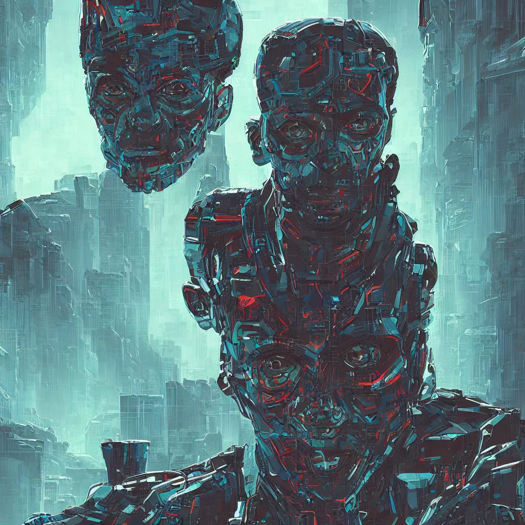 Prompt: concept art portrait of gollum as cyborg, netrunner cyberpunk, artstation, art by petros afshar, tom whalen, laurie greasley and greg rutkowski and ilya kuvshinov