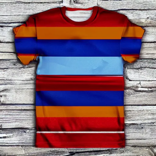 Image similar to red blue stripes t shirt attractive teenager buzz cut hunter eyes high - quality highly detailed photo realistic 8 k