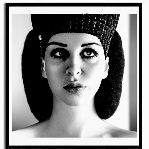 Image similar to symmetrical lovely human 1 9 9 0 s portrait of marge simpson, grainy high contrast black and white photography photo print ilford warm tone