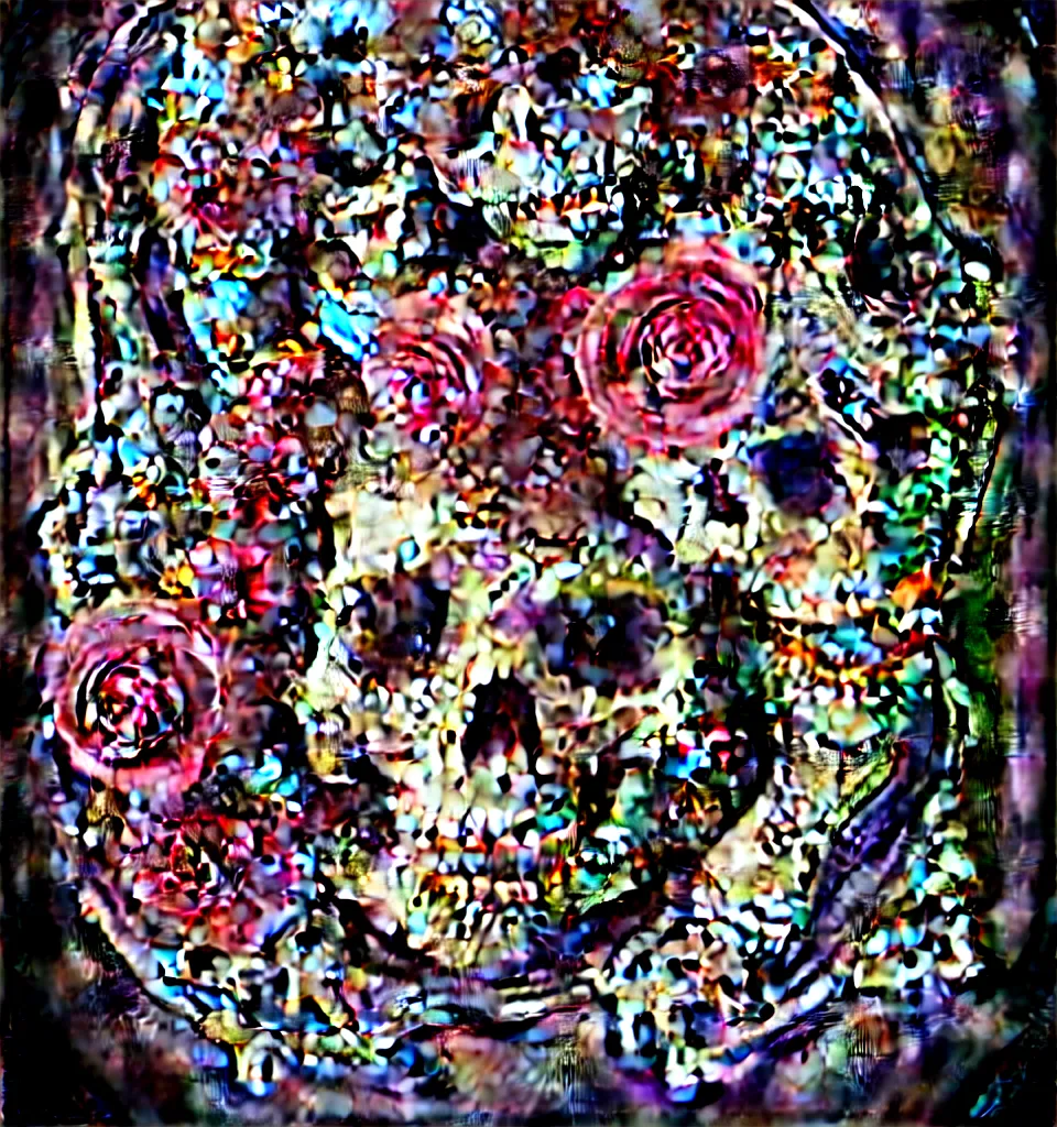 Image similar to undead, punk rock, male, fruit and flowers, botanical, vanitas, sculptural, baroque, rococo, intricate detail, spiral, ornamental, decomposing