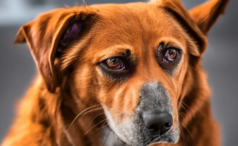 Prompt: movie still of a dog, detailed face, cinematic lighting, 8 k