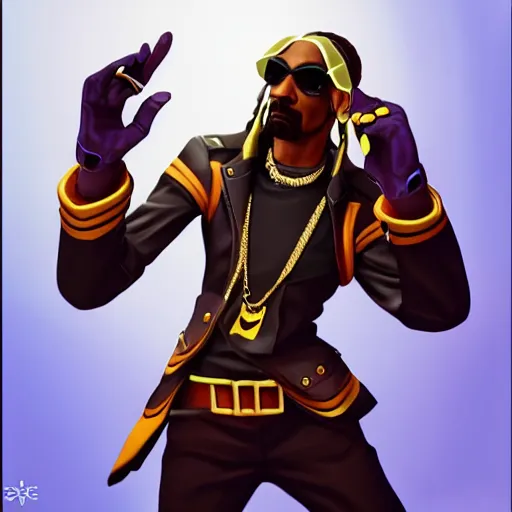 Image similar to snoop dogg overwatch hero concept character, trending on artstation