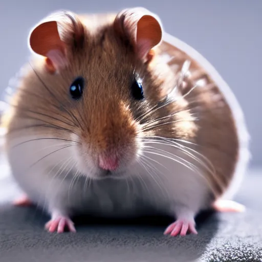 Image similar to photo of a hamster, cosplaying as princess leia, unedited,, sharp focus, 8 k