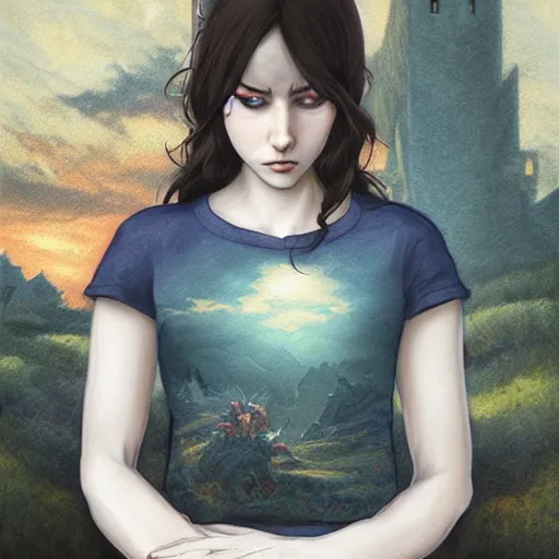 Image similar to shadow, horror art, baroque, art nouveau, realistic landscape, 8 k, art by artgerm, concept art, stunning, animal t - shirt design, stunning, 8 k, by makoto shinkai, baroque, art nouveau