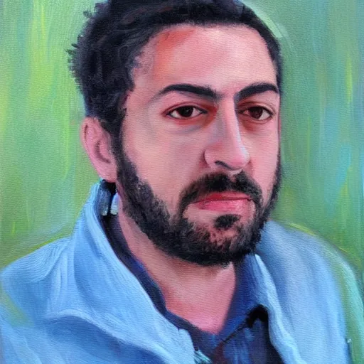 Prompt: Barış Özcan, oil painting-n9