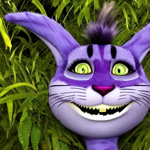 Image similar to the Cheshire cat from Alice in Wonderland