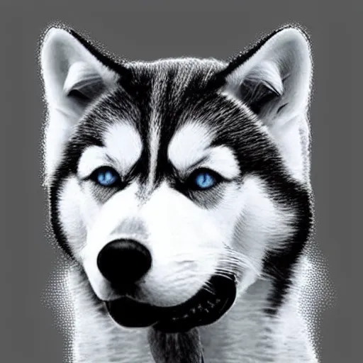 Image similar to irradiated mutated husky