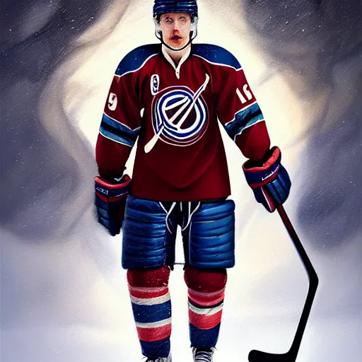 Image similar to Portrait of hockey player The Professor Larionov Igor, fantasy, intricate, elegant, highly detailed, digital painting, artstation, concept art, smooth, sharp focus, luxury fashion illustration, art by artgerm and greg rutkowski and alphonse mucha, brightly lit cinematic soft lighting, photorealistic