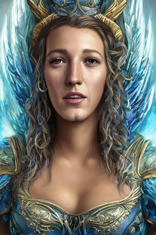 Prompt: A fantasy book style portrait painting of a hybrid, Blake Lively, Anya_Taylor-Joy, Cory Chase, as a Mystical Valkyrie, Anubis-Reptilian, Atlantean Warrior, François Boucher, Oil Painting, Crisp clear resolution, unreal 5, DAZ, hyperrealistic, octane render, Regal, Refined, Detailed Digital Art, RPG portrait, William-Adolphe Bouguereau, Michael Cheval, Walt Disney (1937), Steampunk, hyperdetailed, artstation, cgsociety, Volumetric Golden dappled dynamic lighting, Highly Detailed, Cinematic Lighting, Unreal Engine, 8k, HD