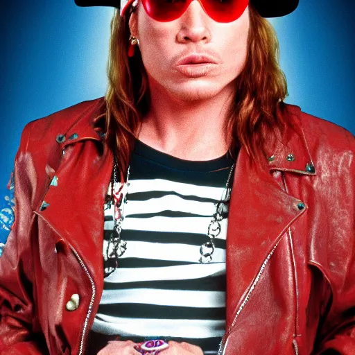 Image similar to axl rose as a guest star on seinfeld, cinematic, highly detailed, realistic, 4 k