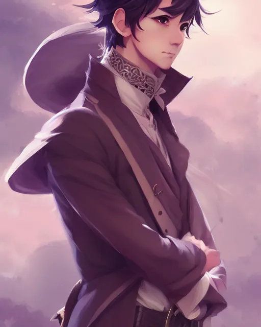 Image similar to portrait of a male bard, elegant clothes clothes, fantasy, blonde shinkai makoto studio ghibli studio key hideaki anno sakimichan stanley artgerm lau rossdraws james jean marc simonetti elegant highly detailed digital painting artstation pixiv