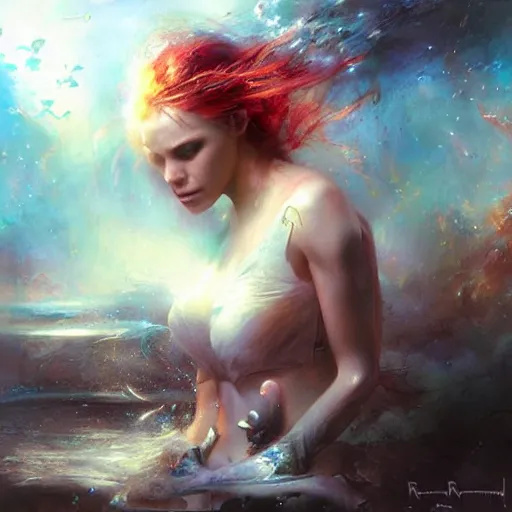 Image similar to dream time in another reality by raymond swanland, highly detailed, bright tones