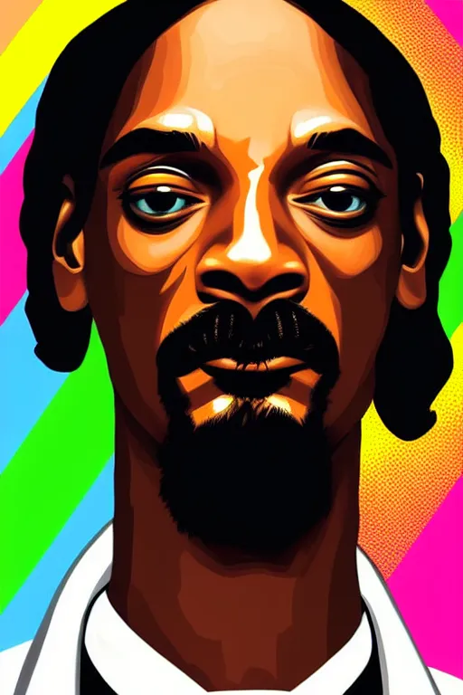 Image similar to saint snoop dogg. pop art, pixel, bioshock art style, gta chinatown art style, dynamic proportional, dynamic composition, face features, body features, ultra realistic art, digital painting, concept art, smooth, sharp focus, illustration, intricate, without duplication, elegant, confident posse, art by artgerm and richard hamilton and mimmo rottela