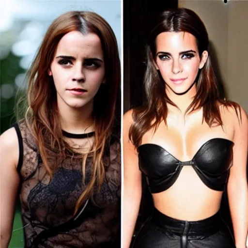 Image similar to emma watson combined with kim kardashian