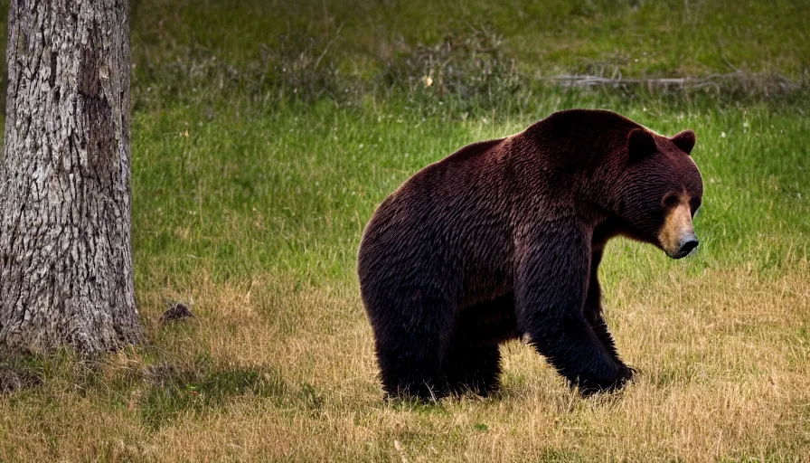 Image similar to a bear made from straw, 4k photography award winning,