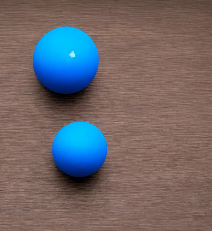 Image similar to a blue ball on a table + HDRI