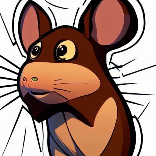 Image similar to portrait of a splinter hamato yoshi rat, clean cel shaded vector art. shutterstock. behance hd by lois van baarle, artgerm, helen huang, by makoto shinkai and ilya kuvshinov, rossdraws, illustration,