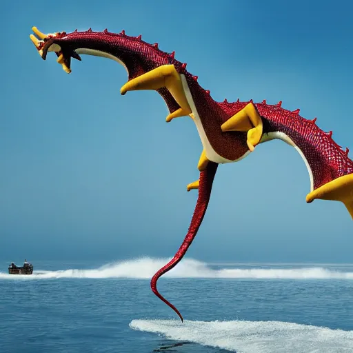 Image similar to national geographic professional photo of dragonair, award winning