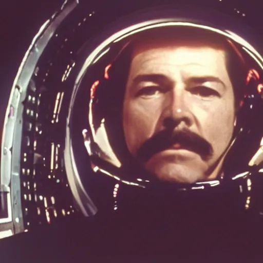 Prompt: wyatt earp and doc holliday, in a spaceship cockpit, traveling into a blackhole, movie still, high fidelity, 8 k