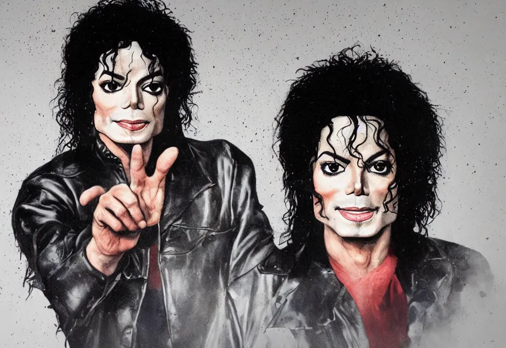 Image similar to a portrait of michael jackson with superpowers