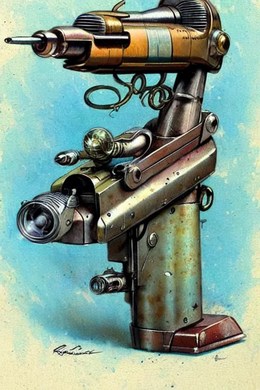 Image similar to ( ( ( ( ( 1 9 5 0 s retro ray gun. muted colors. ) ) ) ) ) by jean - baptiste monge!!!!!!!!!!!!!!!!!!!!!!!!!!!!!!